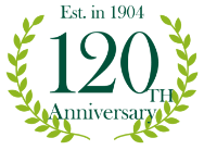 Est. in 1904 120TH Anniversary